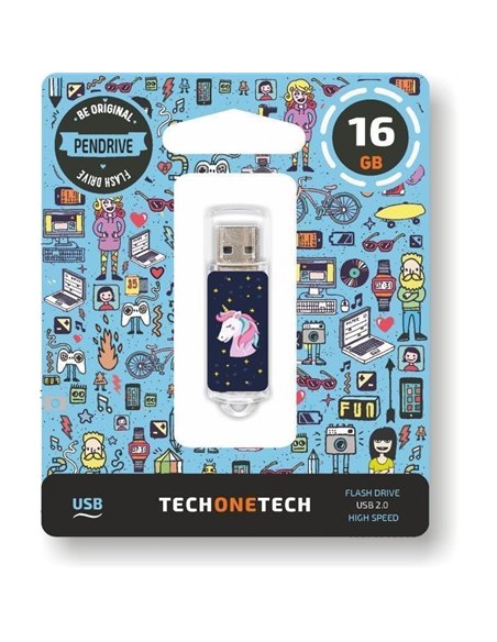 Pendrive 16gb tech one tech unicornio dream usb 2.0