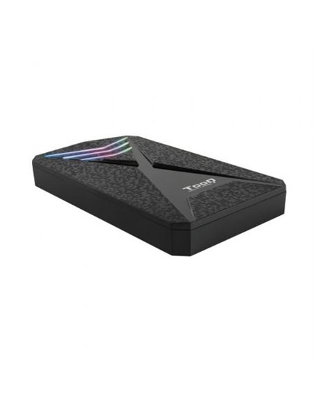 Caja externa gaming para disco duro de 2.5' tooq tqe-2550rgb/ usb 3.1/ sin tornillos