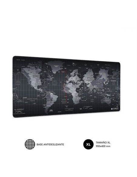 Alfombrilla subblim 01puw01 world xl/ 900 x 400 x 3 mm