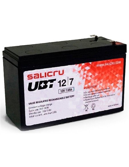 Batería salicru ubt 12/7 v2 compatible con sai salicru según especificaciones