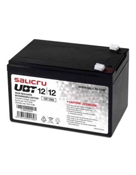 Batería salicru ubt 12/12 compatible con sai salicru según especificaciones
