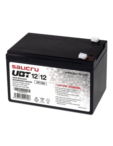 Batería salicru ubt 12/12 compatible con sai salicru según especificaciones