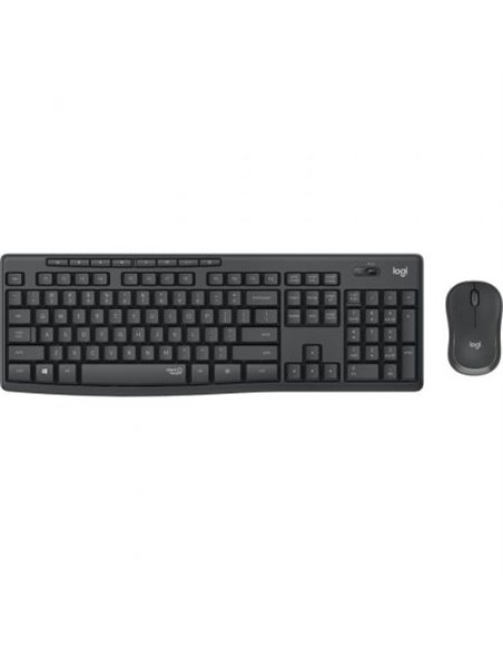 Teclado y ratón inalámbricos logitech silent touch mk295/ grafito