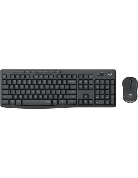 Teclado y ratón inalámbricos logitech silent touch mk295/ grafito