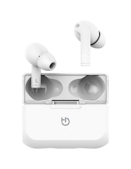 Auriculares bluetooth hiditec fenix tws con estuche de carga/ autonomía 6h/ blancos