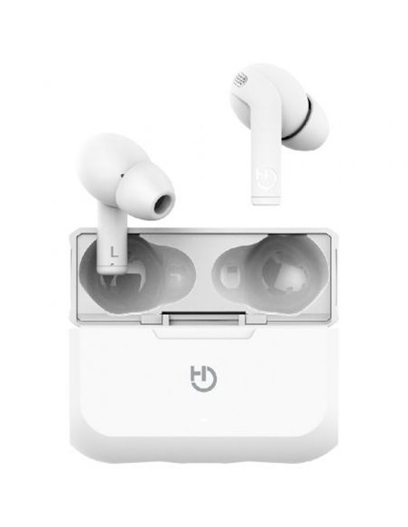 Auriculares bluetooth hiditec fenix tws con estuche de carga/ autonomía 6h/ blancos