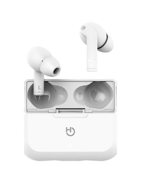 Auriculares bluetooth hiditec fenix tws con estuche de carga/ autonomía 6h/ blancos