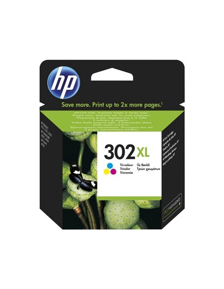 Cartucho de tinta original hp nº302 xl alta capacidad/ tricolor