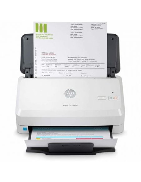 Escáner documental hp scanjet pro 2000 s2 con alimentador de documentos adf/ doble cara