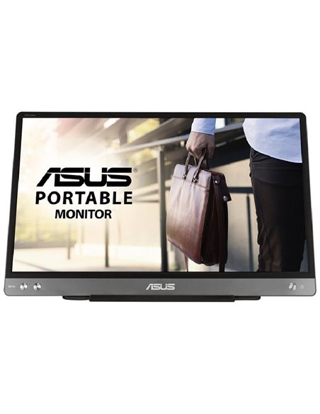 Monitor portátil asus zenscreen mb14ac 14'/ full hd/ plata y negro