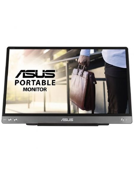 Monitor portátil asus zenscreen mb14ac 14'/ full hd/ plata y negro