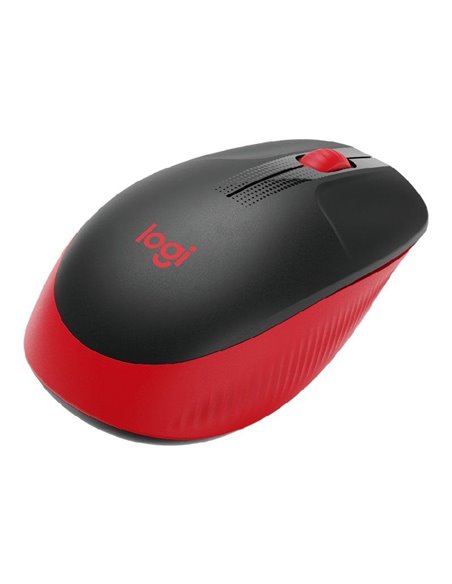 Ratón inalámbrico logitech m190/ hasta 1000 dpi/ rojo