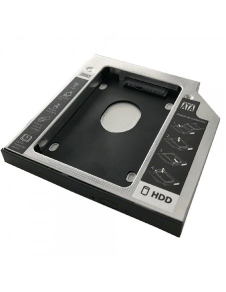 Adaptador dvd a disco hd/ssd 3go hddcaddy127/ incluye destornillador y tornillos