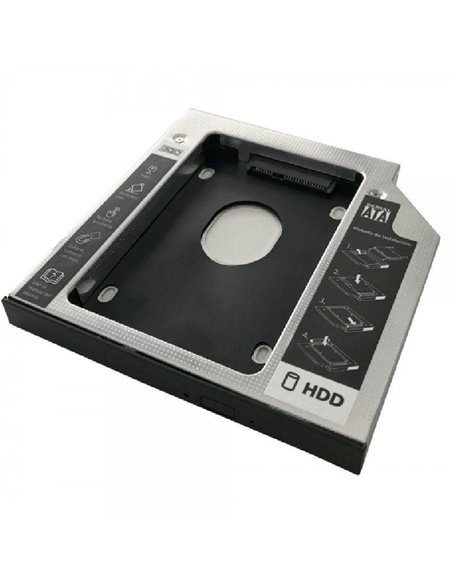Adaptador dvd a disco hd/ssd 3go hddcaddy127/ incluye destornillador y tornillos