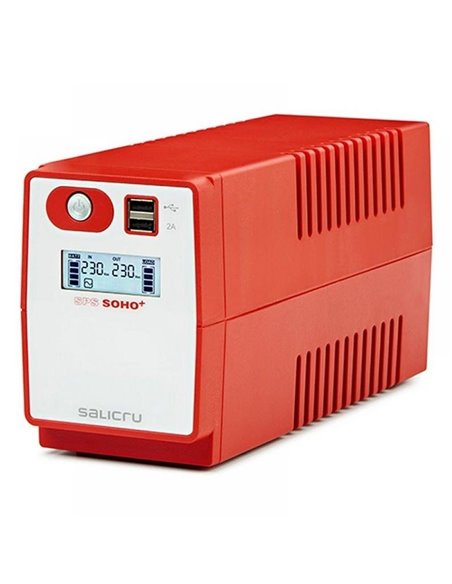 Sai línea interactiva salicru sps 500 soho+/ 500va-300w/ 2 salidas/ formato torre