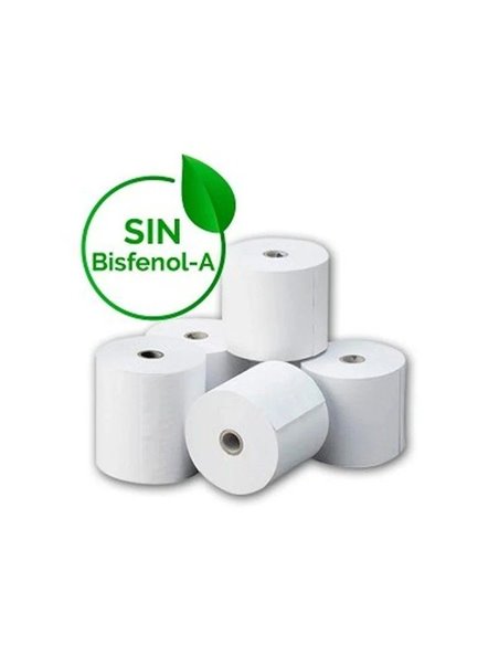 Rollo papel térmico genérico 57x35 10u bpa/ 57 x 35mm/ 10 unidades