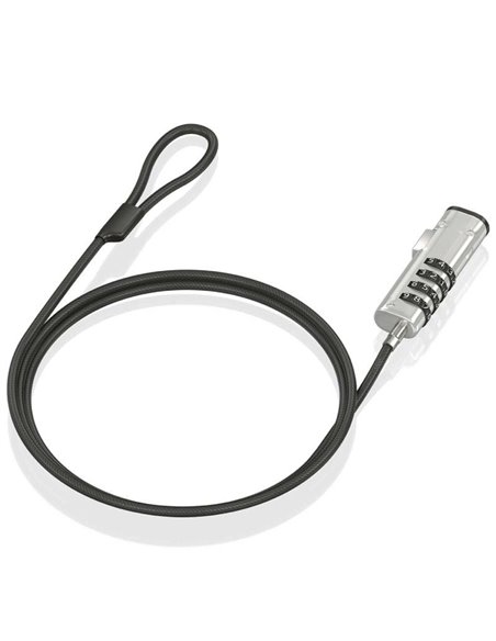 Cable de seguridad tipo nano para portátiles aisens aslk-d50n05-bk/ 1.5m