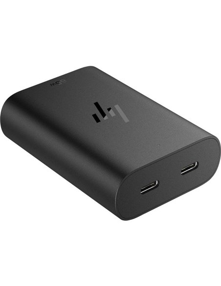 Cargador de portátil hp 600q7aa usb tipo-c/ 65w/ automático/ voltaje 5-20v/ 2x usb tipo-c
