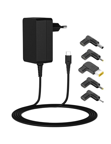Cargador universal leotec notebook 45w type-c/ 1x usb tipo-c/ 2.25a