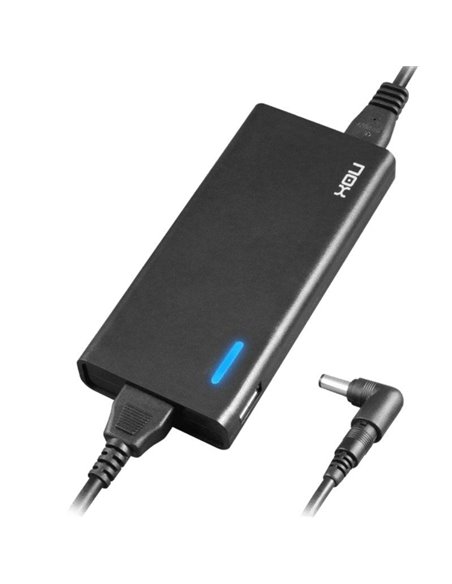 Cargador de portátil nox 90w/ 90w/ automático/ 10 conectores/ voltaje 15-20v