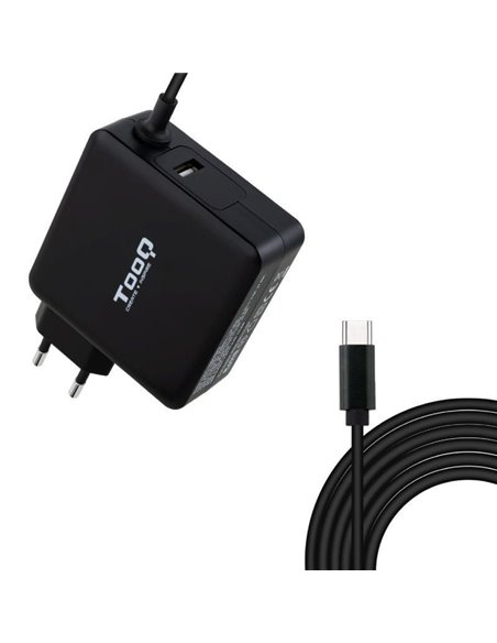 Cargador de portátil tooq tqlc-usbc90pd usb tipo-c/ 90w/ automático/ voltaje 5-20v/ 1x usb tipo-c