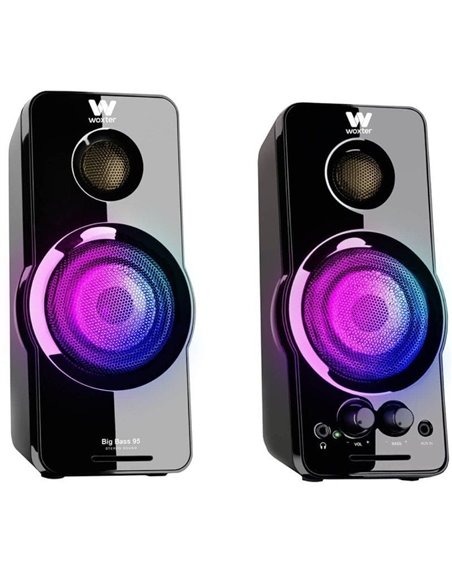 Altavoces woxter big bass 95 rgb/ 20w/ 2.0