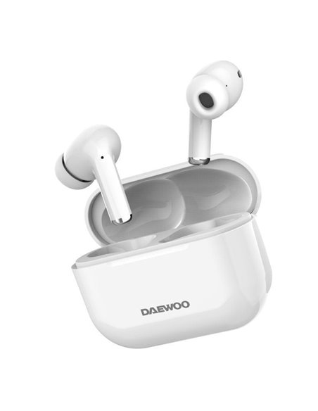 Auriculares bluetooth daewoo dw2002 con estuche de carga/ autonomía 6h/ blancos