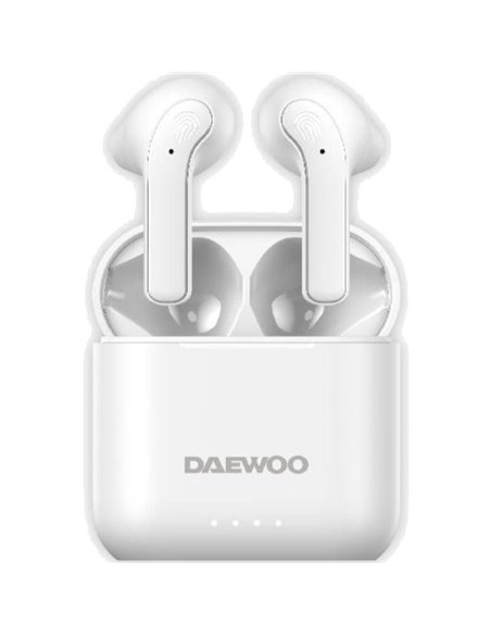 Auriculares bluetooth daewoo dw2021 con estuche de carga/ autonomía 5h/ blancos