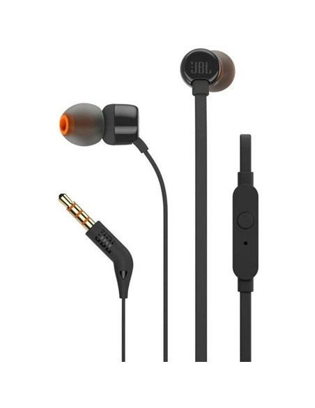 Auriculares intrauditivos jbl tune 160/ con micrófono/ jack 3.5/ negros