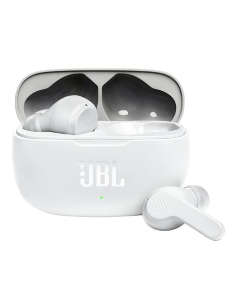 Auriculares bluetooth jbl wave 200tws con estuche de carga/ autonomía 5h/ blancos