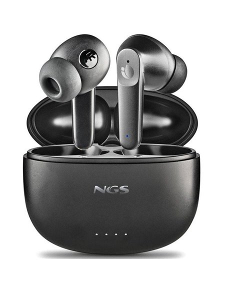 Auriculares bluetooth ngs ártica hush con estuche de carga/ autonomía 4h/ negros
