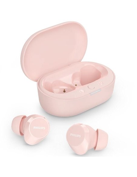 Auriculares bluetooth philips tat1209 con estuche de carga/ autonomía 6h/ rosas