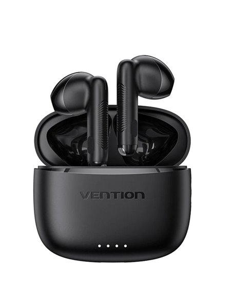 Auriculares bluetooth vention elf e03 nbhb0 con estuche de carga/ autonomía 6h/ negros