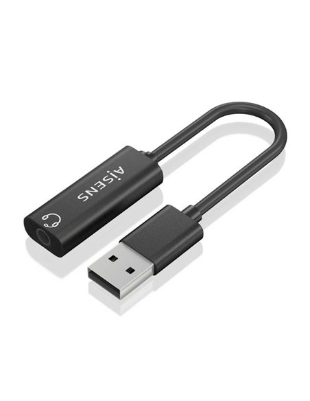 Tarjeta de sonido aisens a106-0770/ usb macho - jack 3.5 hembra