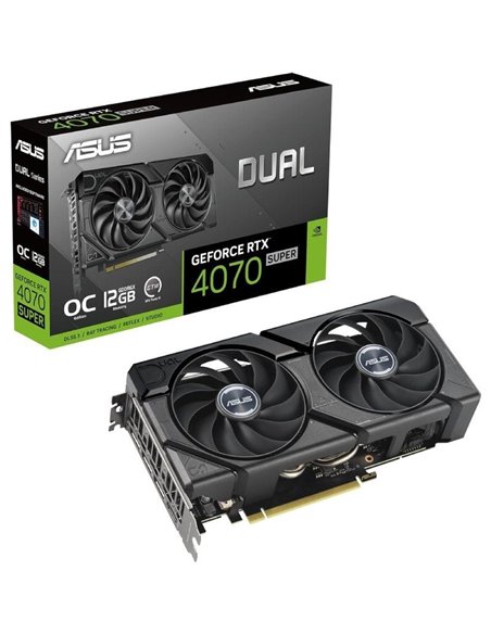 Tarjeta gráfica asus dual geforce rtx 4070 super evo oc/ 12gb gddr6x