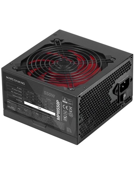 Fuente de alimentación mars gaming mpiii550p/ 550w/ ventilador 12cm
