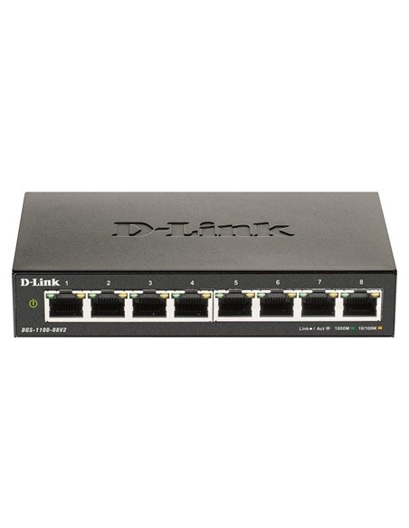 Switch gestionable d-link dgs-1100-08v2 8 puertos/ rj-45 10/100/1000