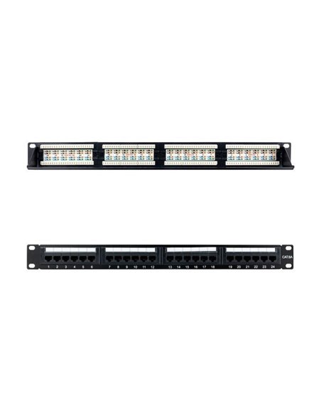 Patch panel nanocable 10.21.4124/ 24 puertos/ cat.6a/ altura 1u