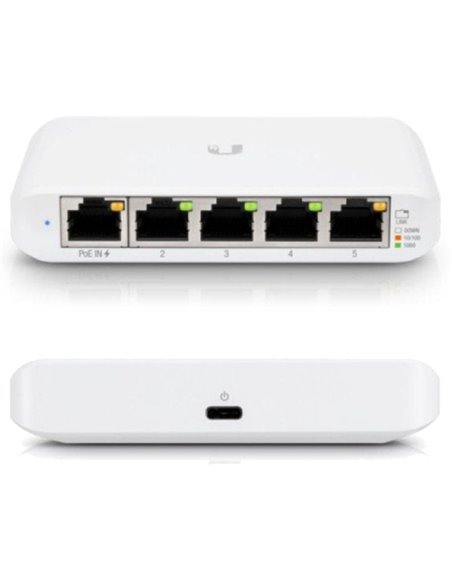 Switch gestionado ubiquiti usw-flex mini 5 puertos/ rj45 10/100/1000 poe