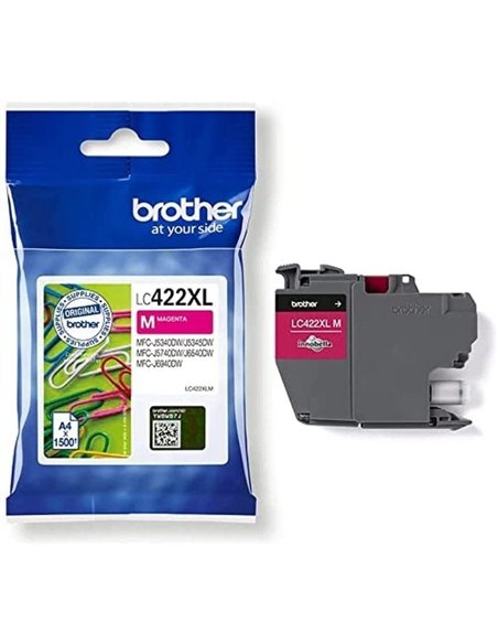 Cartucho de tinta original brother lc-422 xl alta capacidad/ magenta
