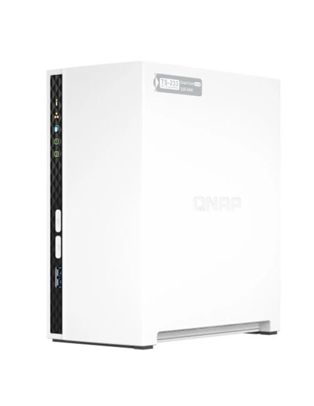 Nas qnap ts-233/ 2 bahías 3.5'- 2.5'/ 2gb ddr4/ formato torre