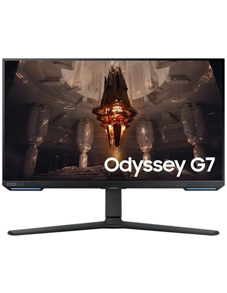 Smart monitor gaming samsung odyssey g7 s28bg700ep 28'/ 4k/ 1ms/ 144hz/ ips/ regulable en altura/ smart tv/ multimedia/ negro
