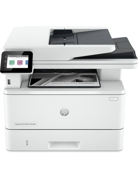 Multifunción láser monocromo hp laserjet pro 4102fdn fax/ dúplex/ adf/ blanca