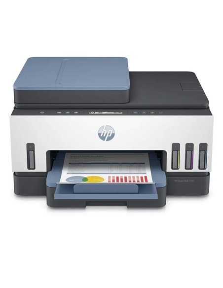 Multifunción recargable hp smart tank 7306 wifi/ dúplex/ adf/ blanca