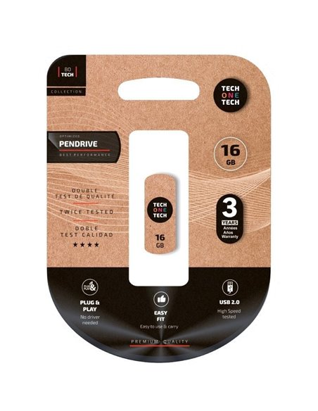 Pendrive 16gb tech one tech pro smart clip usb 2.0