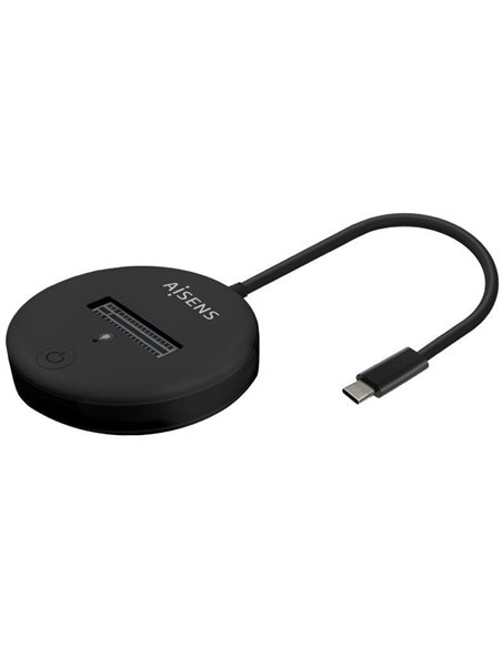 Dock usb tipo-c para ssd m2 sata/nvme aisens asuc-m2d013-bk/ negro