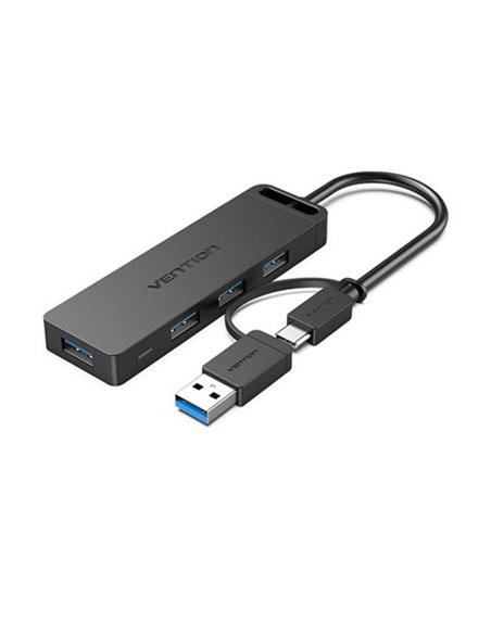 Hub usb 3.0 y tipo-c vention chtbb/ 4xusb/ usb tipo-c pd