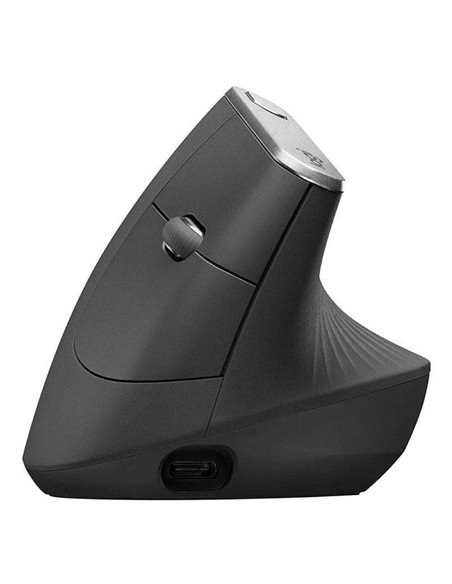 Ratón ergonómico inalámbrico por bluetooth logitech vertical mx/ batería recargable/ hasta 4000 dpi