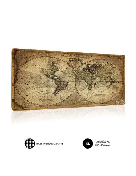 Alfombrilla subblim submp-01puw03 vintage world xl/ 900 x 400 x 3 mm