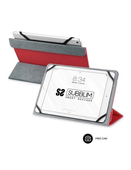 Funda subblim freecam para tablets de 10.1'-11'/ roja